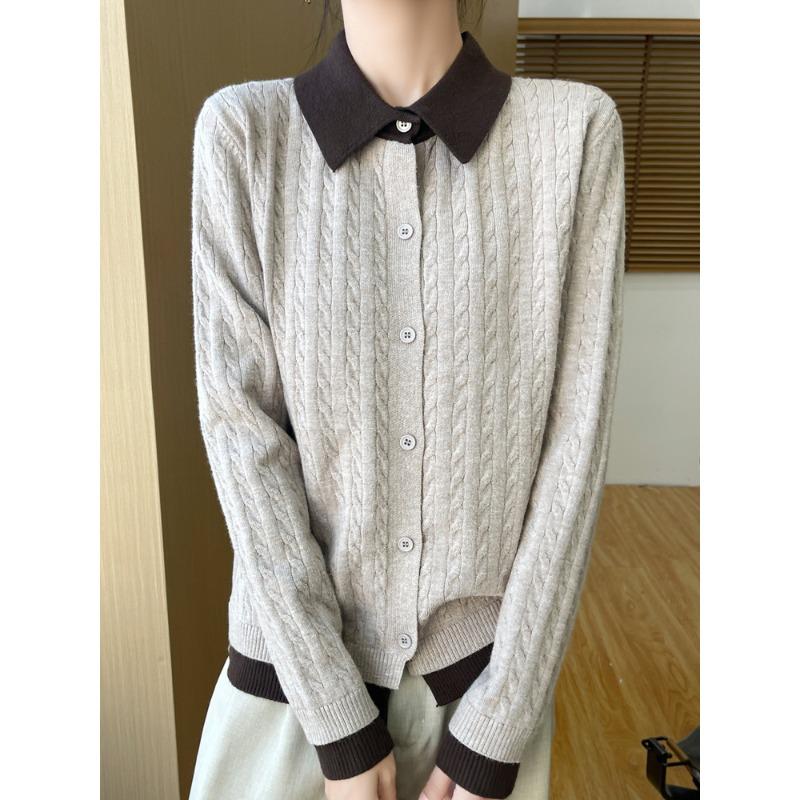 

DAFIFY Женская мода повседневная осень-зима однотонный принт длинный рукав поло воротник свитера S