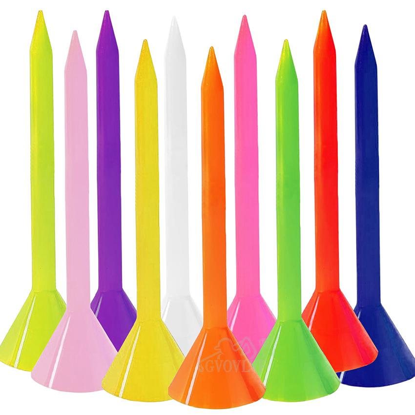 30pcs One Pack Golf Tees Plastic Long 80mm Cup Tees Golf Plastic Tees Step Down Upgrade for Men Women Kids Random Color Mixing 5