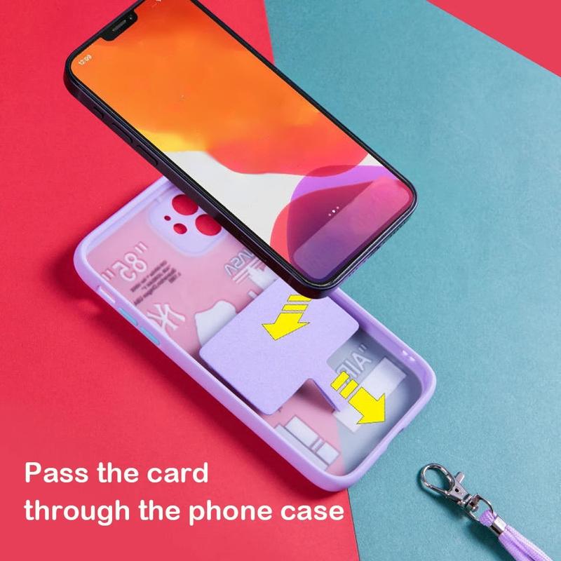 1Pc Phone Lanyard Adjustable Detachable Neck Cord Lanyard Strap Carabiner Compatible Pendant with Card for Mobile Key Fobs Colors