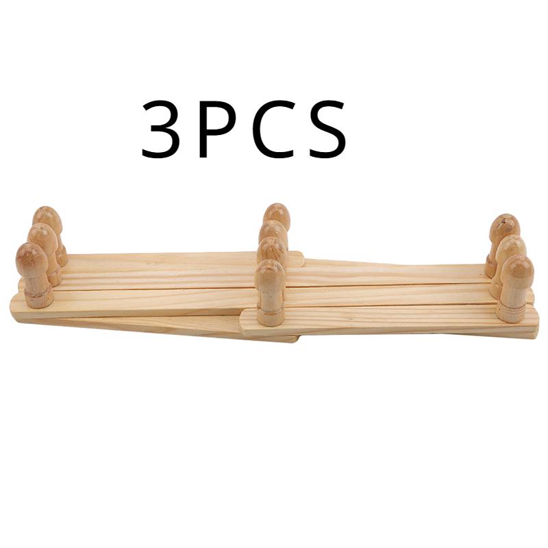 1/3PCS. Wooden minimalist style bedroom telescopic folding wall hanging bamboo hanger coat hook living room