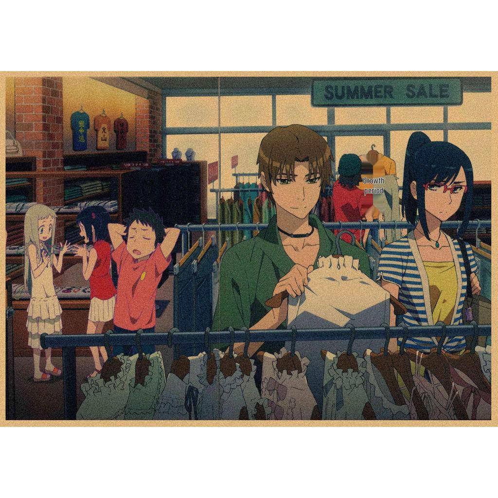 Kobayashi-san Chi No Maid Dragon Retro Kraft Paper Anime Poster - Decorative Wall Art Mural