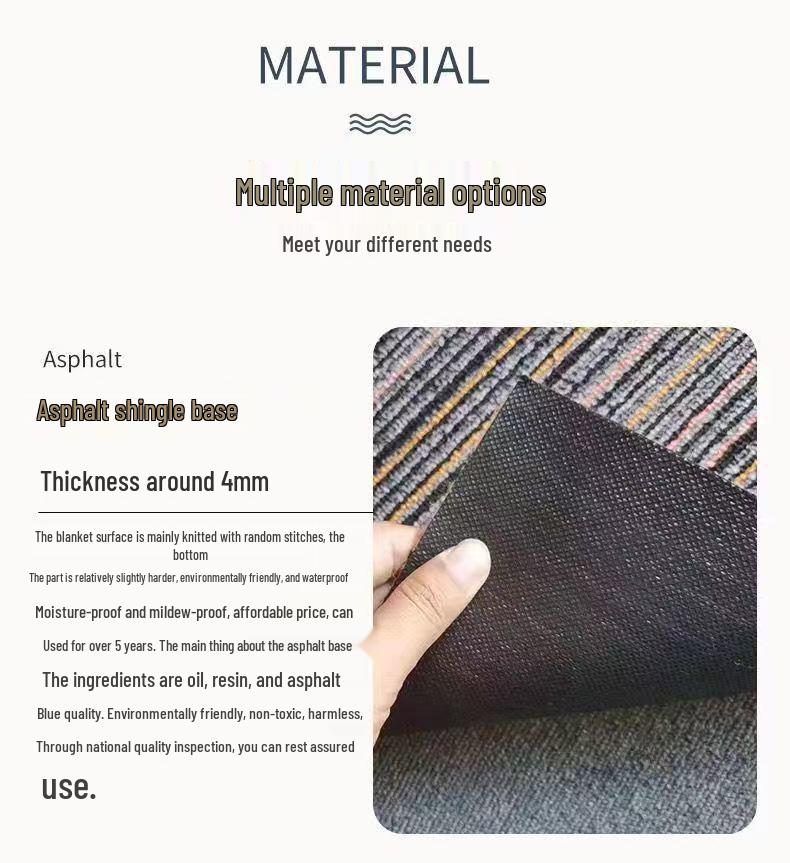 Anti-Slip Wear-Resistant Patchwork Carpet for Offices, Billiards Halls, Hotels, and Commercial Spaces