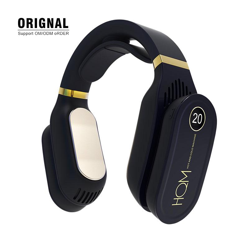 Hanging Neck Leafless Fan Outdoor Sports Portable Wearable air Conditioner USB Charging Mini Hanging Neck Cooler & Warmer Color box