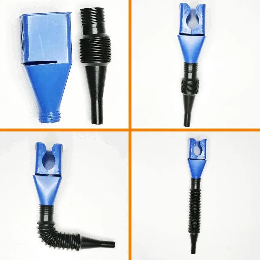 Telescopic Car Refueling Funnel Engine Oil Funnel Filter Transfer Funnels Tool Removable Oil Filling Funnel Auto Accessories