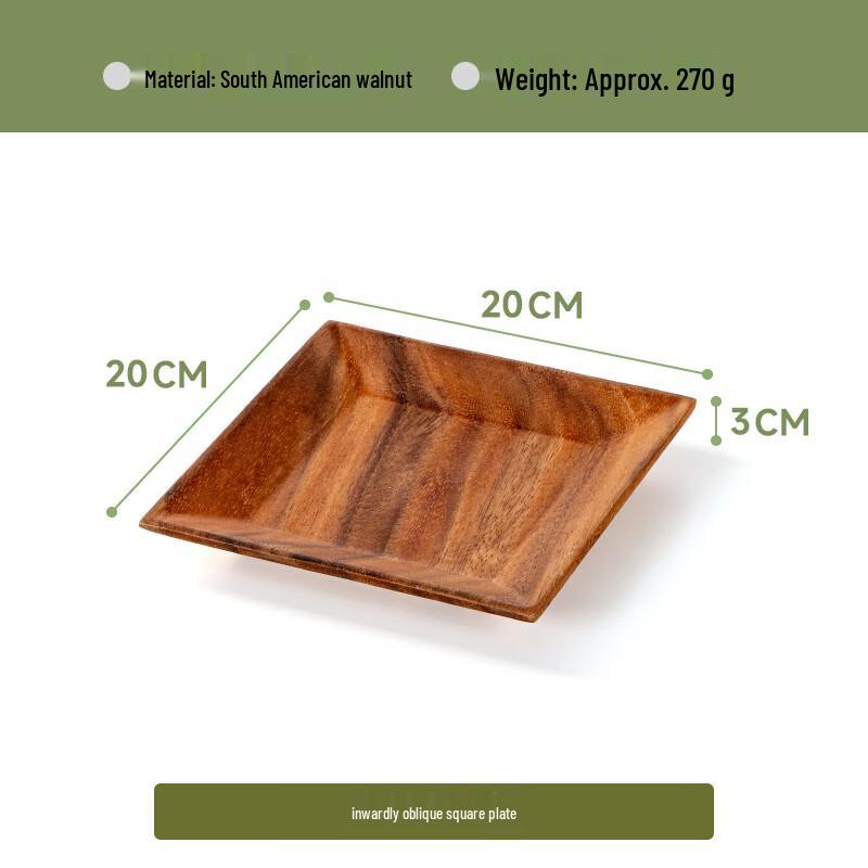 ZISIZ Walnut Wood Serving Plate