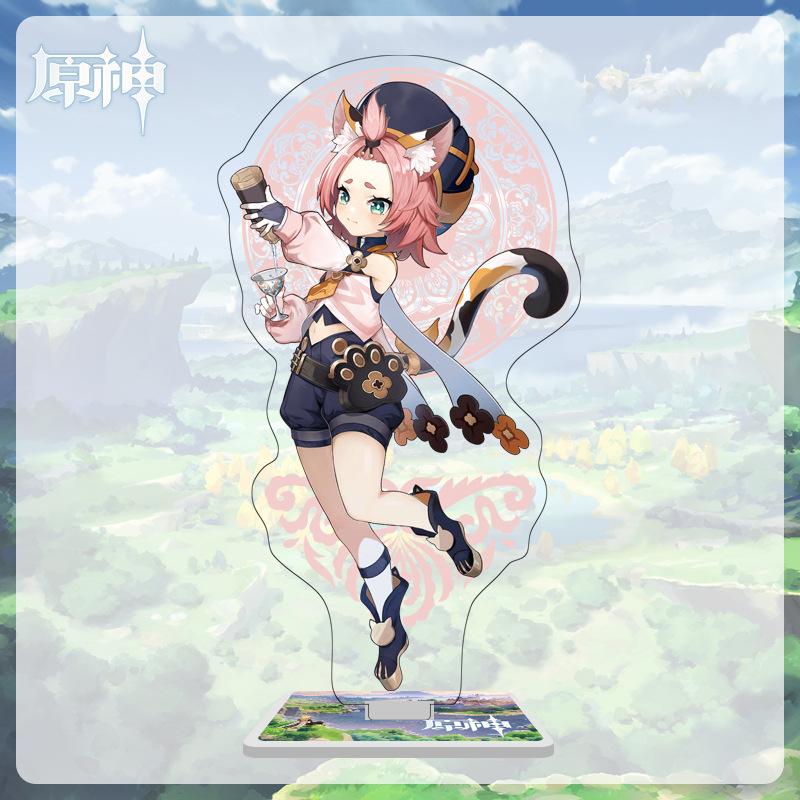 16cm Height Acrylic Large Stand-up Display Featuring Characters From Mondstadt and Liyue In Genshin