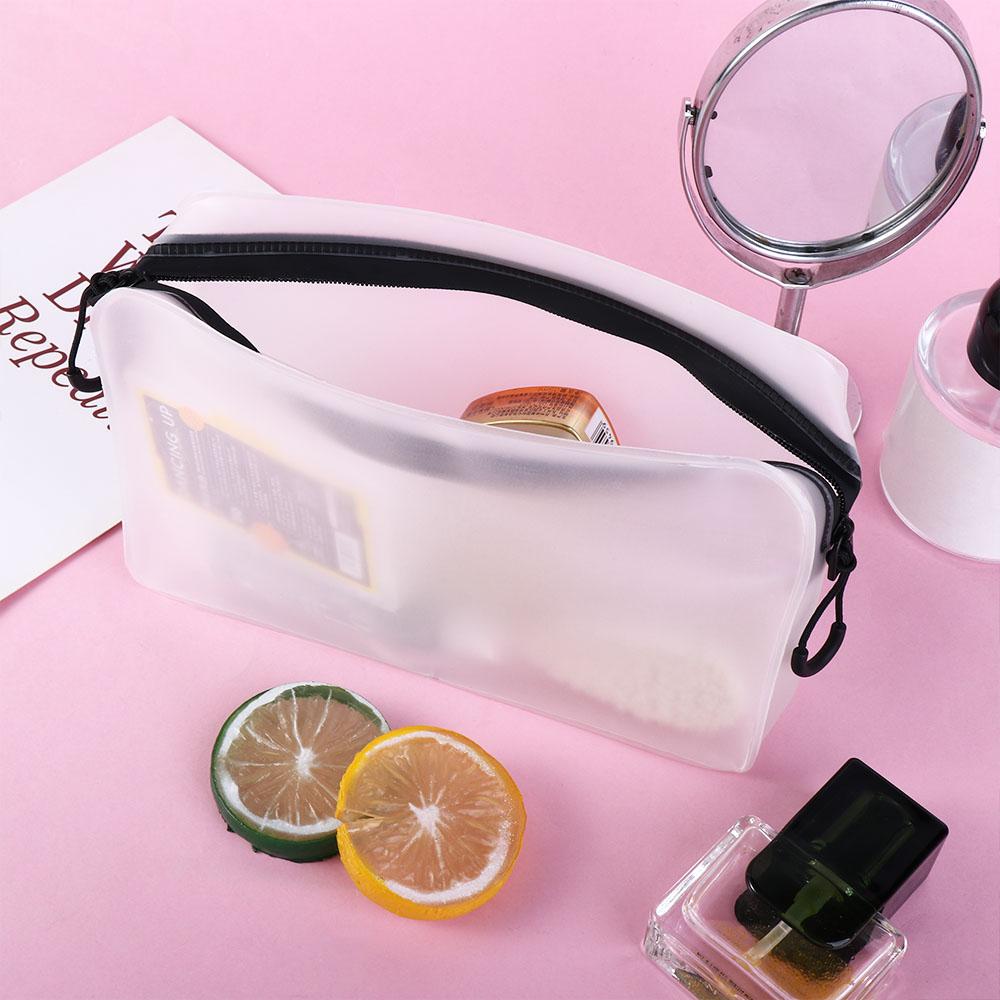 Organizer Bath Storage Female Storage Bag Matte Makeup Case Transparent Cosmetic Bag Soft Film Bag