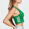 adidas Originals Classic Three-Stripes Lightweight Breathable Loose Casual Sports Short Sleeve Top Female White IK6586