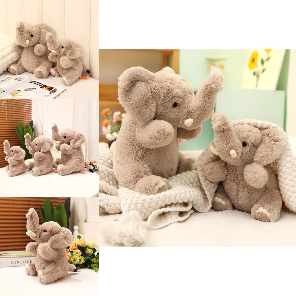 Realistic Plush Elephant Toy Cute Stuffed Animal Companion Ideal For Children Decoration And