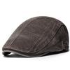 Washed Cotton Vintage Forward Cap Spliced Beret Hat Casual