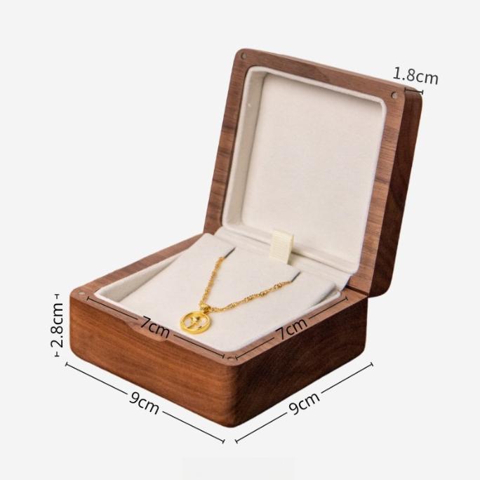 

Walnut Wood Jewelry Storage Box Bracelet Necklace Organizer Case Portable Travel Trinket Boxes Jewellery Packaging Gift Cases