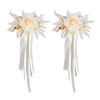 Ceremony Vehicle Handle Flower Ornament with Rose and Suction Cup for Wedding Car Styling and Photo Use
