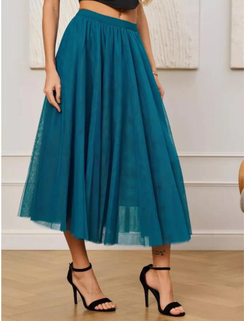 Women's Mid-length Mesh Tulle Skirt