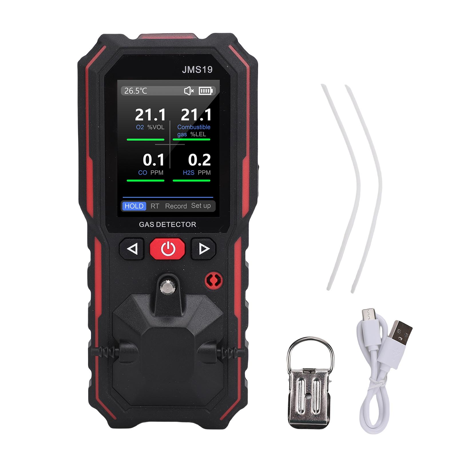 

Газоанализатор 4 в 1, Портативный монитор O2 LEL CO H2S с ЖК-дисплеем и подсветкой, Хранение данных, Мультигазовый детектор