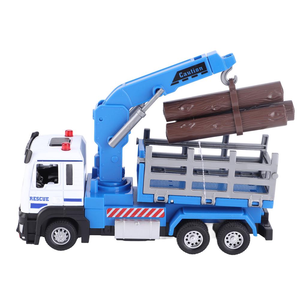 Logging Truck Toy 1:32 Log Vehicle Model with Light Music Effect for 6 Years Old Above Green