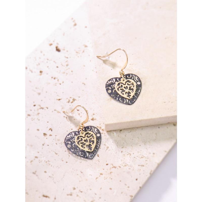 

Милая и элегантная подвеска в форме персикового сердца Ниша Простое украшение для ушей