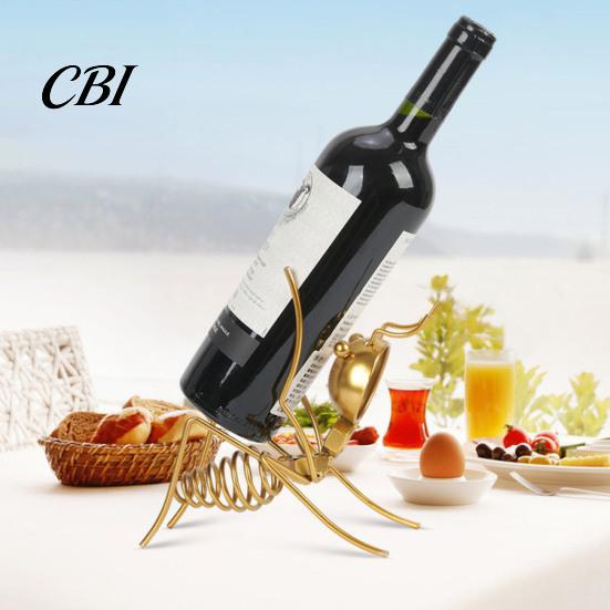 Creative Insect Wine Rack Metal Ant Rack, Freestanding Bottle Holder, Stable Retro Artistic Display Art Ornament Red Stand, for Home Kitchen Bar Decor