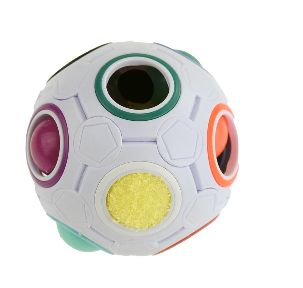 Magiczna Kula Układanka Logiczna Piłka Antystresowa Sensoryczna Rainbow Ball