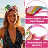 Flower Headband Hawaiian Decorative Flower Hairband Set Of 8 Beach Party Hair Hoop For Kids Adults Carnival Dress Up Floral