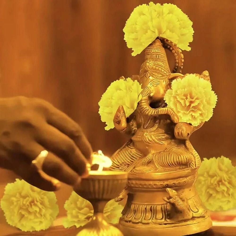 10Pcs Carnation Fake Flower Heads Colorful Artificial Mexico Flowers Mother's Day