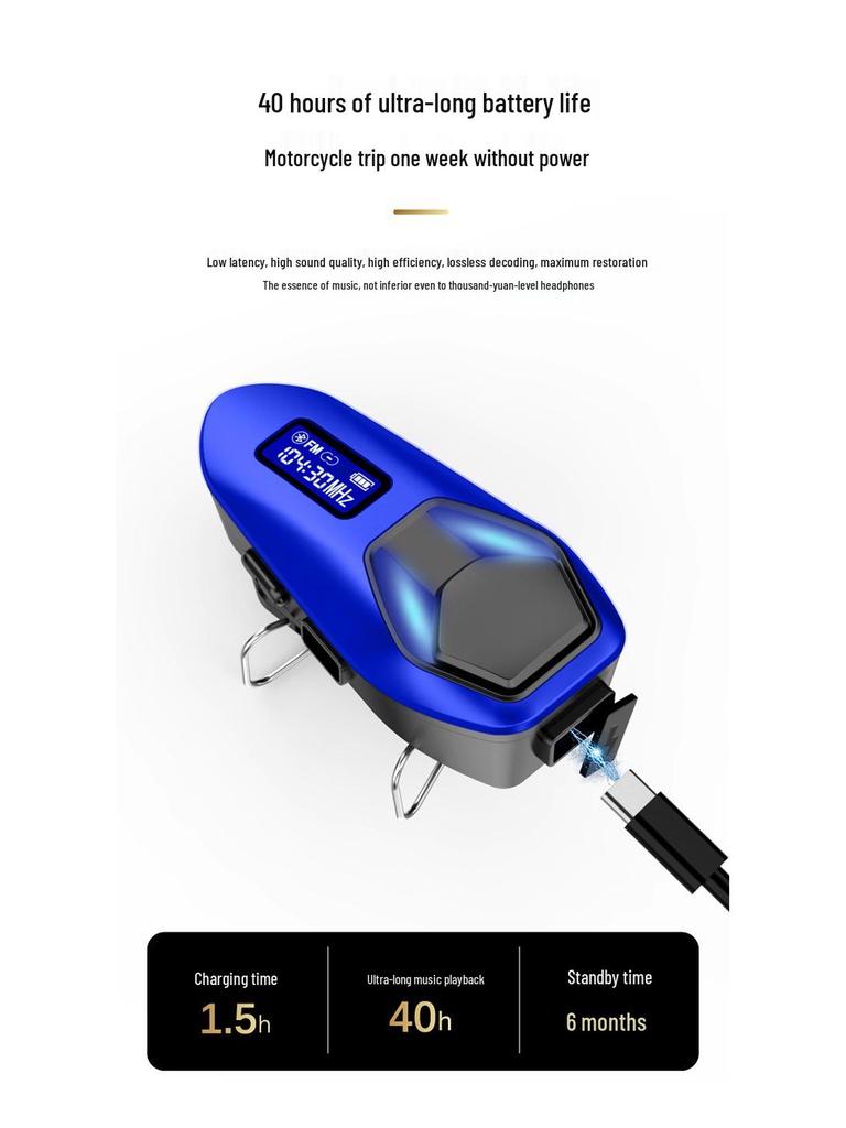 Auricolare Bluetooth per Casco Transfrontaliero: Interfono, Radio FM, Microfono Morbido/Rigido, Impermeabile, Lunga Durata della Batteria