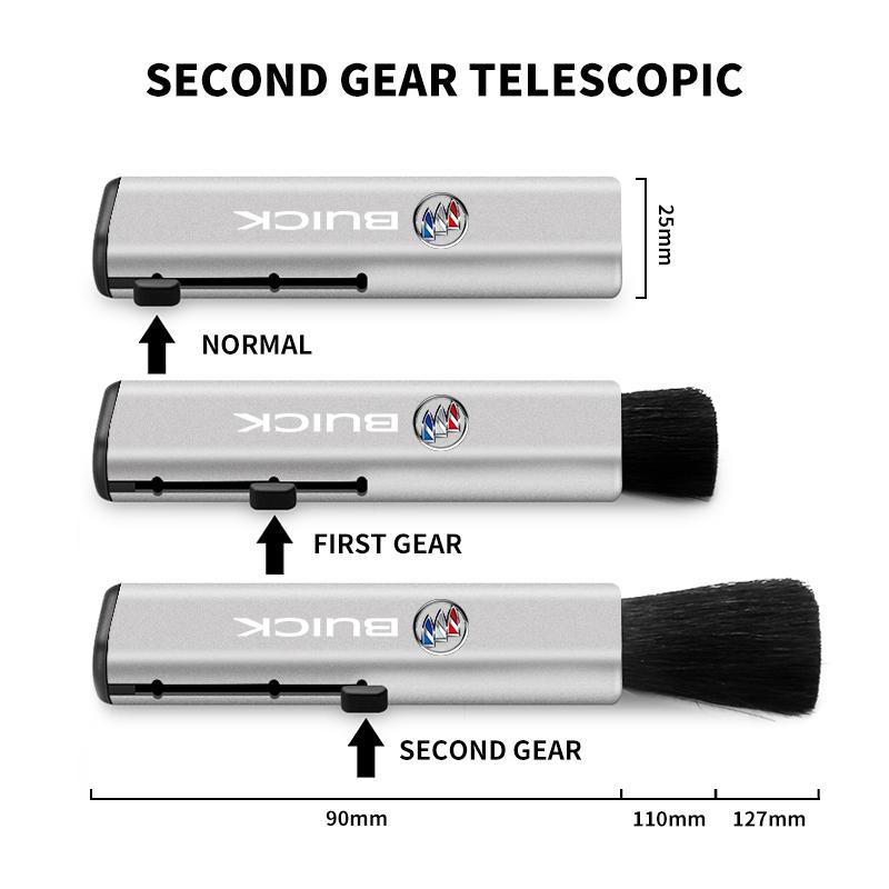 Car Retractable Cleaning Brush Air Outlet Cleaning Soft Brush For Buick Century Excelle XT Envision Park Avenue Envista GL8 GL6