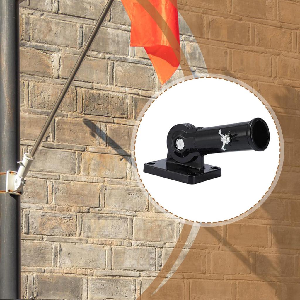 Flag Pole Holder Wall Mounted Adjustable Hardware Sturdy Mounting Bracket Easy to Install for Porch,