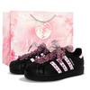 Originales SUPERSTAR Estampado de Leopardo Negro Bolsa de Compras Resistente a la Abrasión, Ligera, Equilibrada Caña Baja EG4959(Caja Equipo1267)