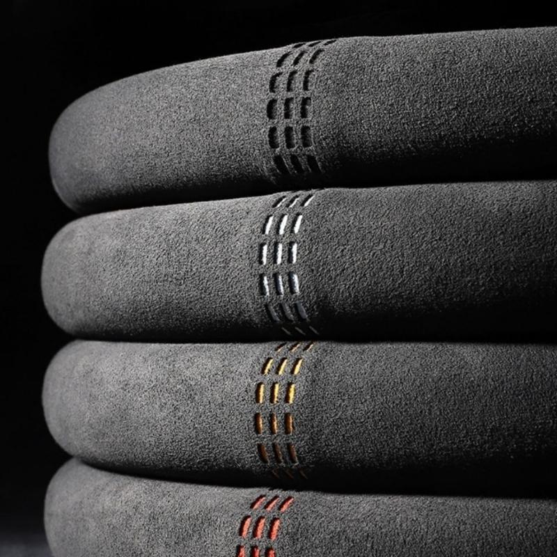 Luxury Suede Steering Cover- Premium cowhide with suede finish, all-season anti-slip, enhances driving grip and interior style