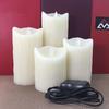 4-Pack Remote Control Rechargeable LED Candles Atmosphere Candlelit Dinner Home Decoration Rechargeable Remote Electronic Candle