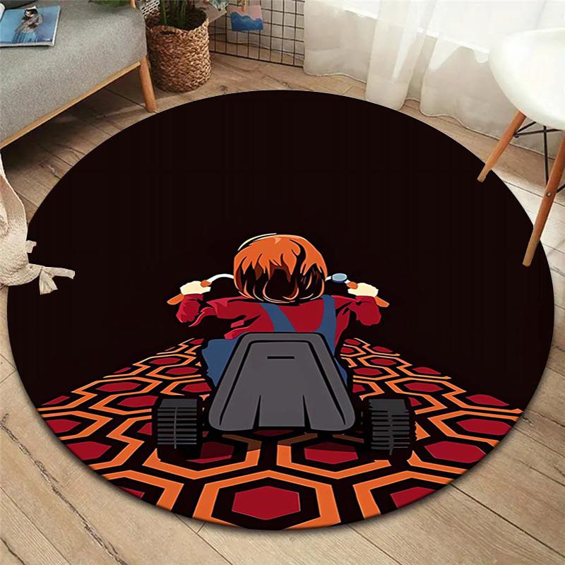 

Круглий килим Vortex Crossing Gate, Килимок для вітальні, спальні, біля дивана, дитячої кімнати, Нековзкий килимок для підлоги 80cmx80cm