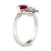 Bague de Mariage Forme Fleur Pour Femme Argenté Torsadé Classique Cœur Rouge Zircone Cubique Fille Cristaux Bijoux Dame Cadeau Bagues