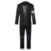 Costume di Scena Michael Jackson Tuta da Esibizione con Paillettes per Spettacolo di Danza Moderna