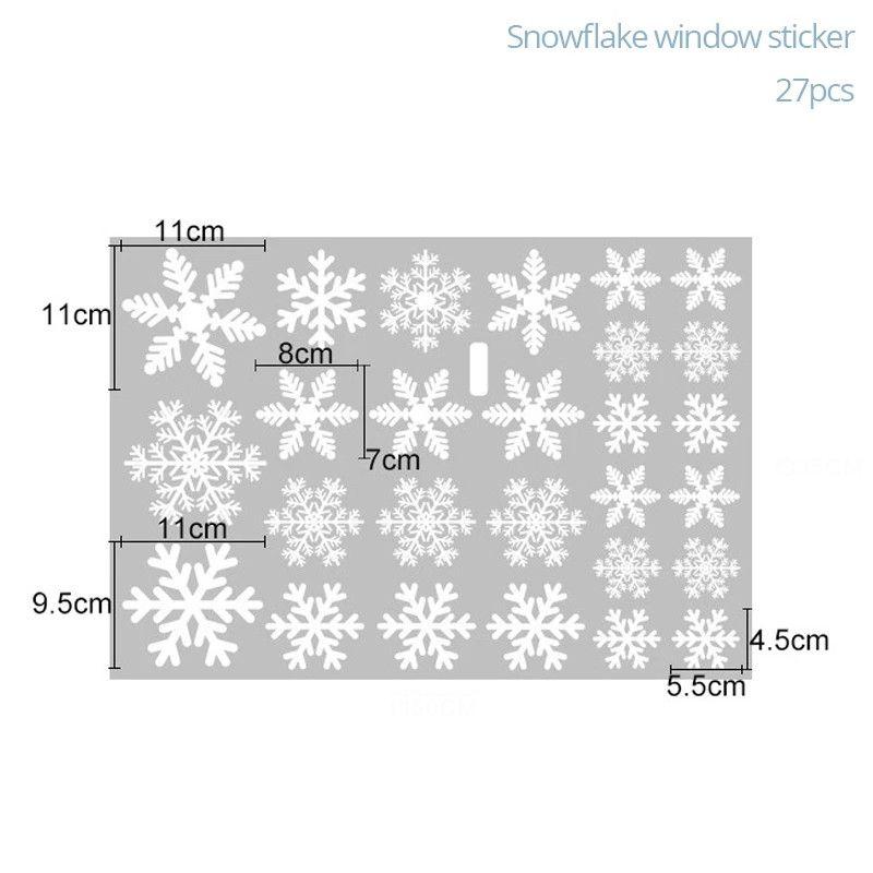 

Настенная Рождественская Наклейка на Окно Украшение для Дома Комнаты Новогодние Наклейки Дед Мороз Snowflake