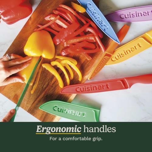 (Direct from the US) Cuisinart Advantage 12-Piece Colorful Knife Set with Covers (6 Knives)