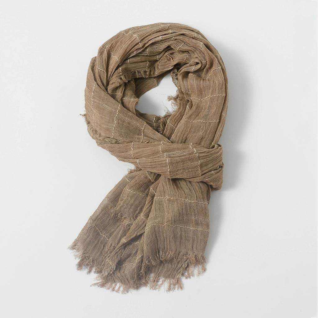 New Men Scarf Plaid Yarn-Dyed Striped Men'S Scarves Short Tassel Long Shawl Autumn Winter Male Accessories Wraps