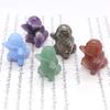 1.2" Cute Cartoon Turtle Figures Natural Stones Carved Anime Statue Healing Crystals Animals Room Ornaments Kids Christmas Gifts