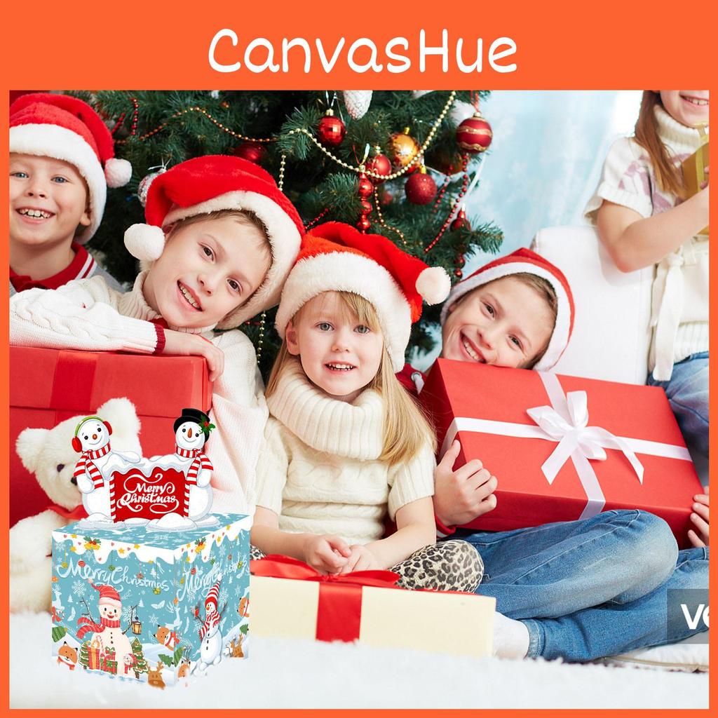 Blue Snowman Letter Christmas Decor Box With Gift Storage For Festive Celebrations And Party Atmosphere