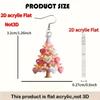 Pink Heart Christmas Tree Doll Earrings - Acrylic Holiday Decoration
