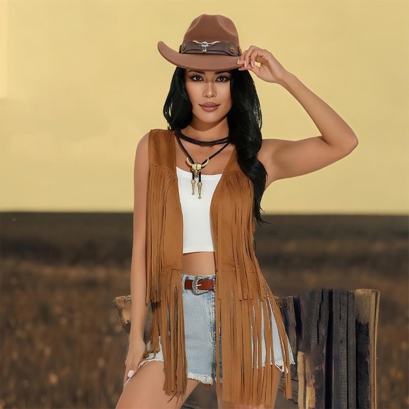Western Cowgirl Costume for Adults Cowgirl Hats Buckles Belt Necklace Halloween Fancy Dress Accessories Western Outfits