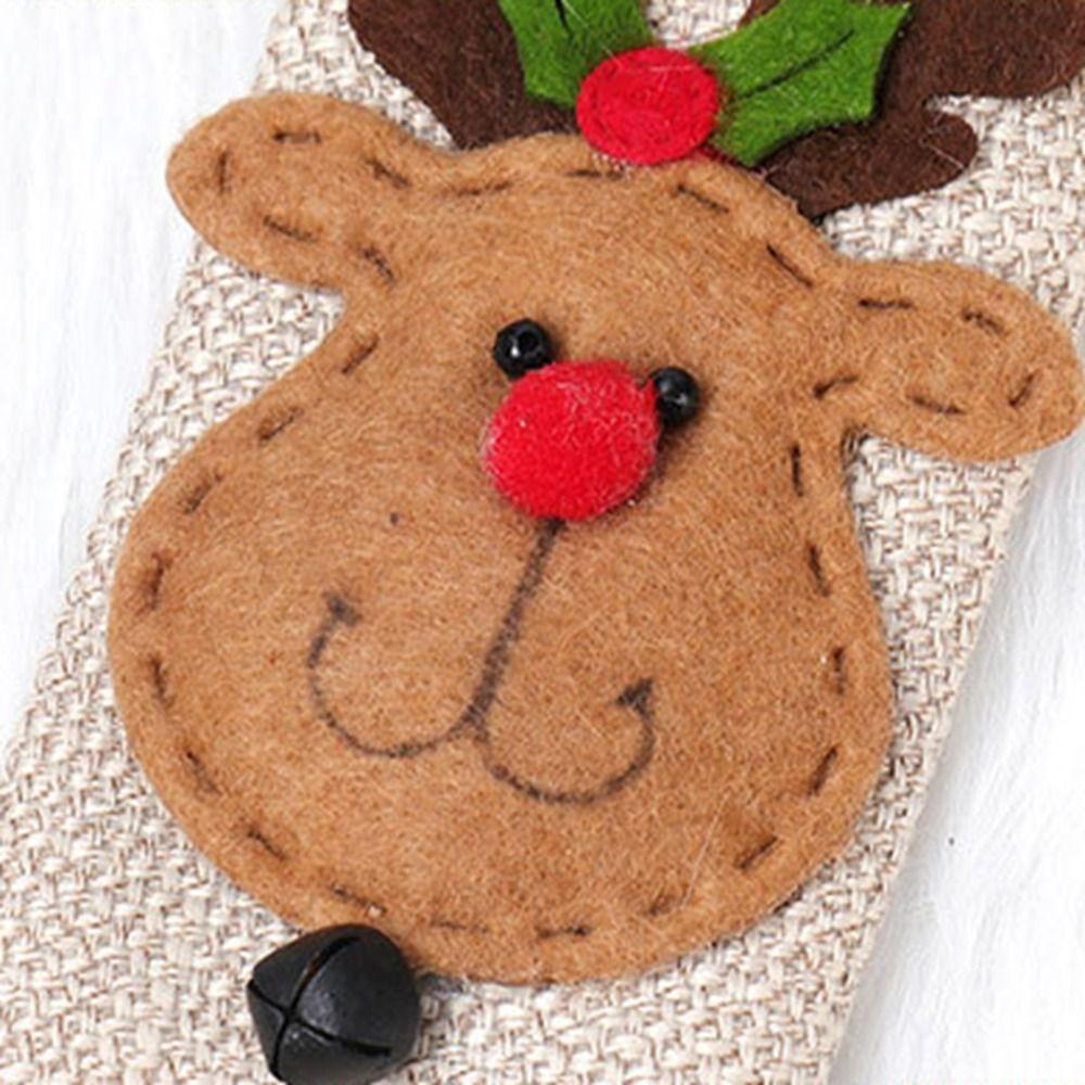 3Pcs/set Elk Christmas Fridge Handle Cover Santa Claus Refrigerator Handle Sticker  Kitchen