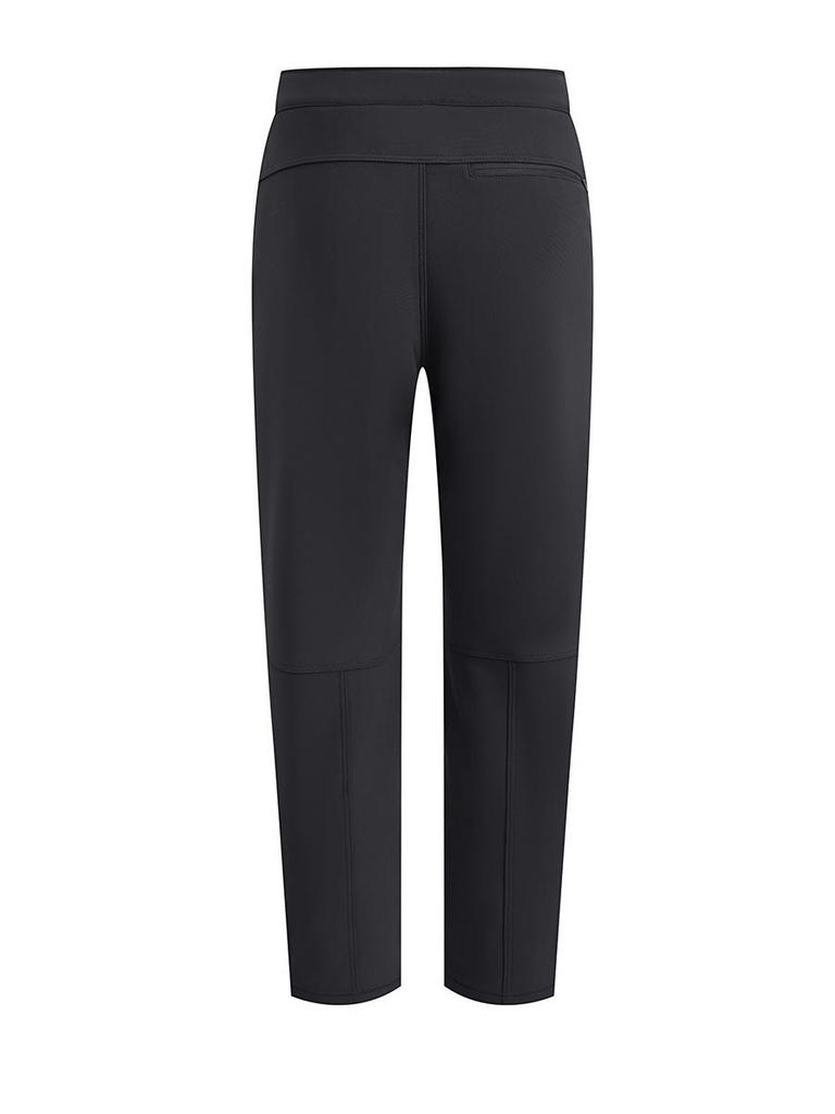 Men's Outdoor Windproof Splash-Proof Fleece-Lined Hiking Pants for Autumn and Winter