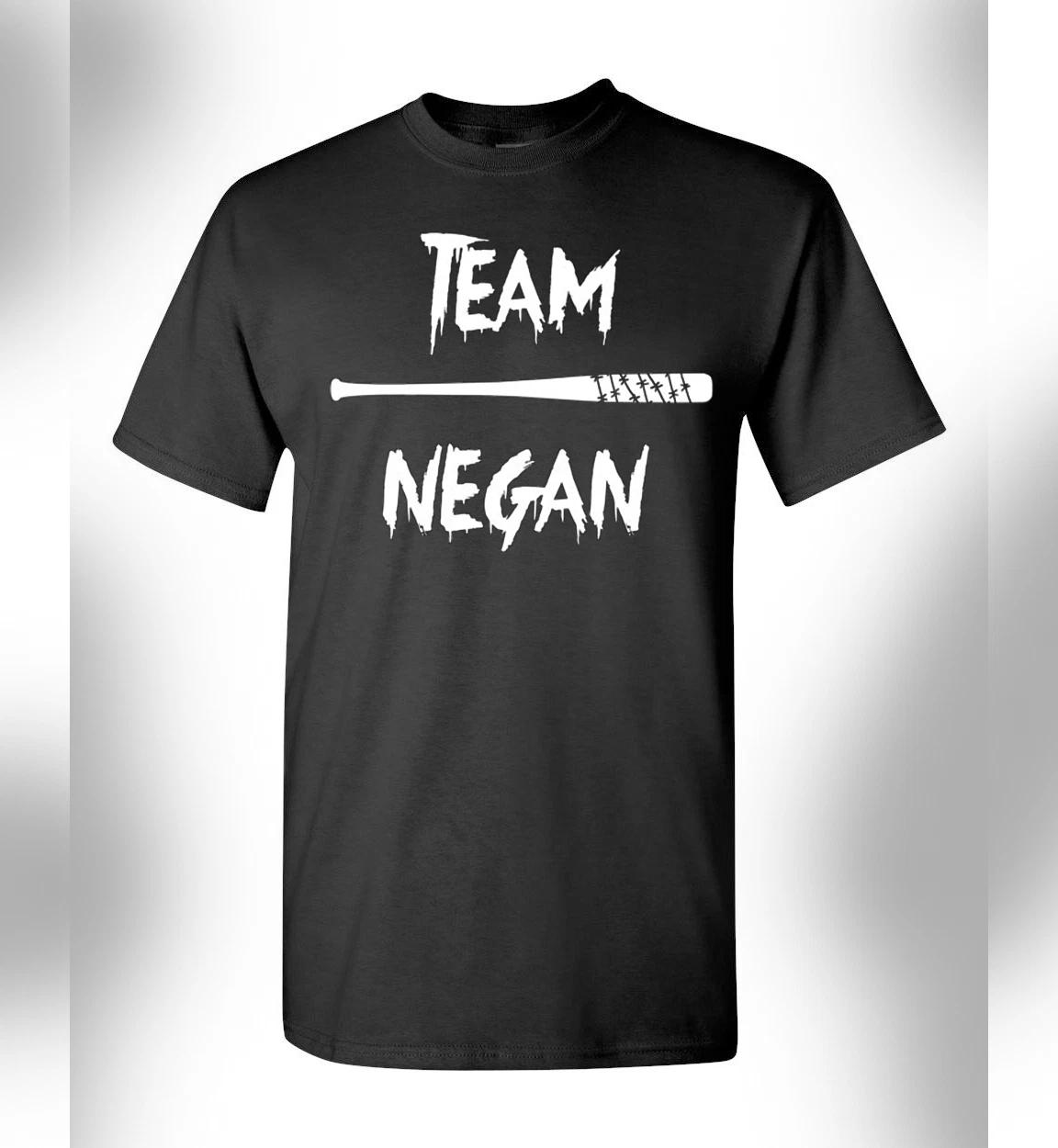 Negan The Walking Dead 100% Cotton T-shirt Mens Tees Top Lucille Eeny Meeny Miny Moe Rick Daryl Zombies XL
