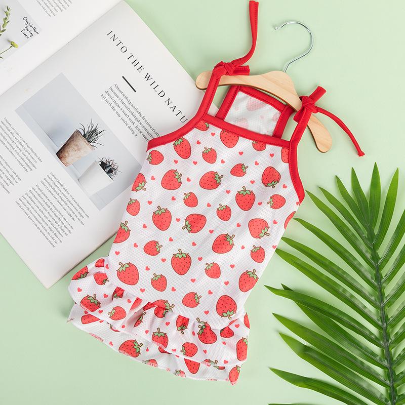 Spring/Summer Pet Suspender Dress for Dogs and Cats - Bichon & Teddy Print
