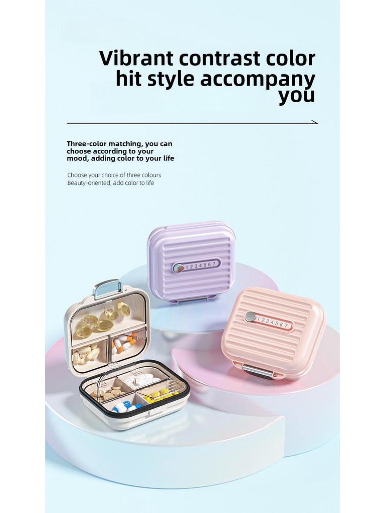 Kompakter 7-Tage Reise-Pillenorganisator & Schmuckaufbewahrungsbox