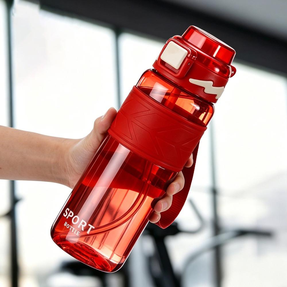 750/1000ML Sport Water Bottle Bouncing Lid Outdoor Water Bottle Durable Fitness Kettle Outdoor 750 ML красный