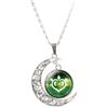 Genshin Impact God's Eye Moon Pendant Necklace - Cartoon Style Gem Accessories