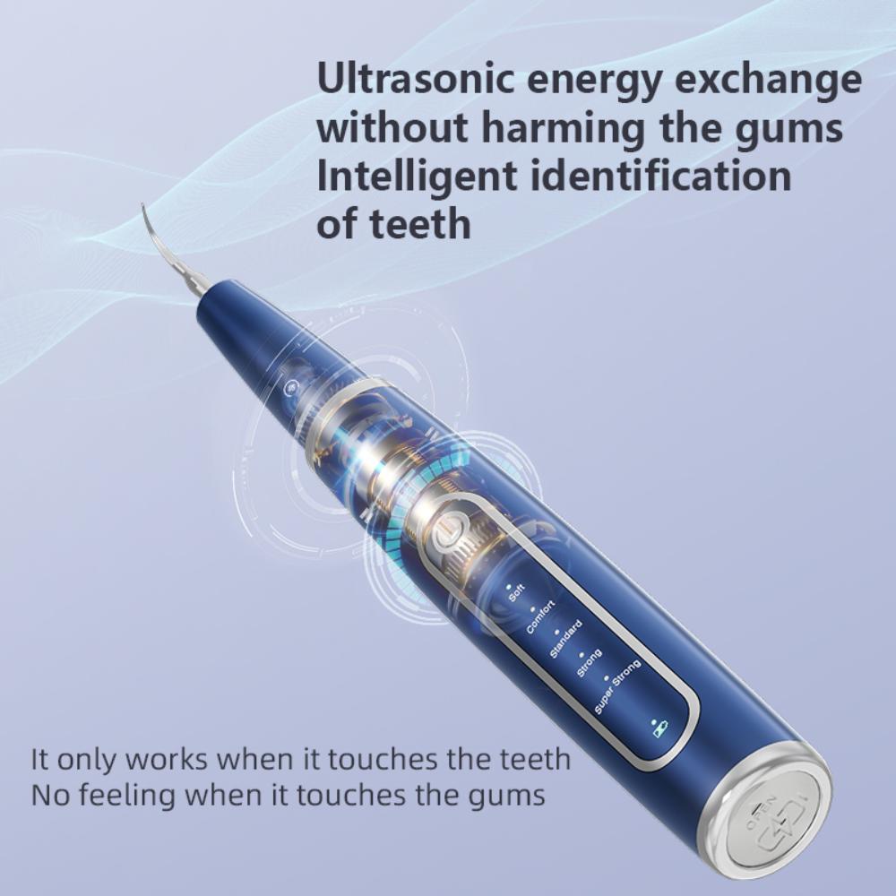 Electric Dental Scaler Plaque Calculus Removal Ultrasound Vibration IPX6 Waterproof 5-Speed Adjustment Oral Teeth Cleaning Tool