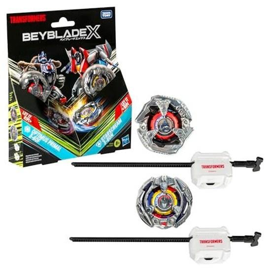 Beyblade X Transformer Collaboration Optimus Primal 3-60F vs Starscream 3-80N Multipack Set 2 Tops Launchers Battle top toy 8-year-old boys girls