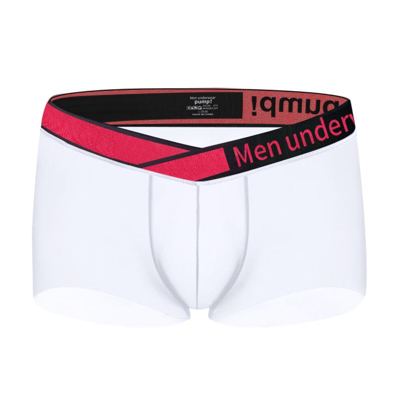 1 Piece V Low Waist Men's Boxer Transparent Ultra-thin Ice Silk Men Underwear Sports Breathable Sexy U Convex Man Boxershorts Trunks